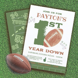 サッカー1年目のダウンサッカーBIrthdayパーティー 招待状