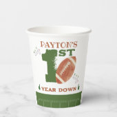 サッカー1年目のダウンサッカーBIrthdayパーティー 紙コップ (裏面)