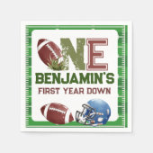 サッカー1年目のダウン誕生日 スタンダードカクテルナプキン (正面)