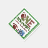 サッカー1年目のダウン誕生日 スタンダードカクテルナプキン (角)