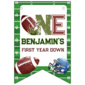 サッカー1年目のダウン誕生日 バンティングフラッグ (第1の旗)
