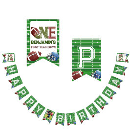 サッカー1年目のダウン誕生日 バンティングフラッグ