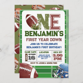 サッカー1年目のダウン誕生日 招待状