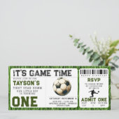 サッカー1年目を終える1歳の誕生日チケット 招待状 (スタンド正面)