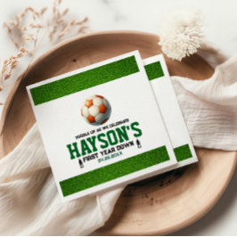 サッカー1年目を終える1歳の誕生日パーティー スタンダードカクテルナプキン