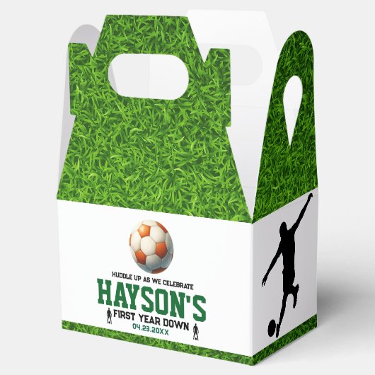 サッカー1年目を終える1歳の誕生日パーティー フェイバーボックス (オープン)