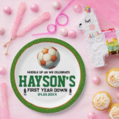 サッカー1年目を終える1歳の誕生日パーティー ペーパープレート (パーティー)