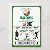 サッカー1年目を終える1歳の誕生日パーティー 招待状 (正面)