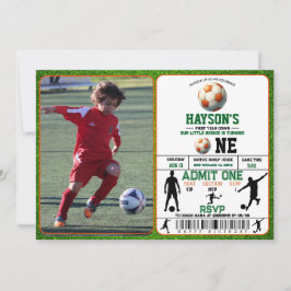 サッカー1年目を終える1歳の誕生日パーティー 招待状