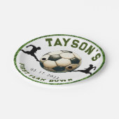 サッカー1年目を終える1歳の誕生日紙 ペーパープレート (アングル)