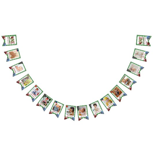 サッカー1年目ダウンサッカー誕生日 バンティングフラッグ (全)