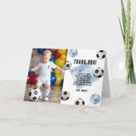 サッカー1年目誕生日ありがとう サンキューカード