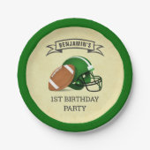 サッカー1歳の誕生日パーティー ペーパープレート (正面)