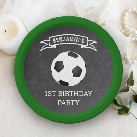 サッカー1歳の誕生日パーティー ペーパープレート