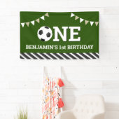 サッカー1歳の誕生日パーティー 横断幕 (インサイチュ)