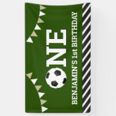 サッカー1歳の誕生日パーティー 横断幕 (縦)