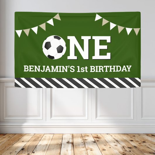サッカー1歳の誕生日パーティー 横断幕
