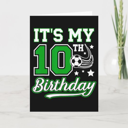 サッカー10歳の誕生日パーティー 10歳 サッカー カード (正面)