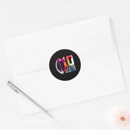 サッカー10素晴らし年誕生日 ラウンドシール (封筒)