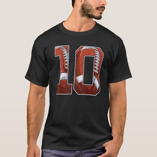 サッカー10誕生日少年10歳Bday P Tシャツ (正面)