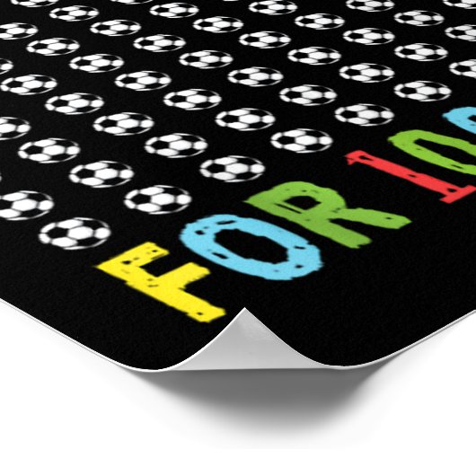 サッカー100日目の少年のための学校の日100日オライツ ポスター (角)