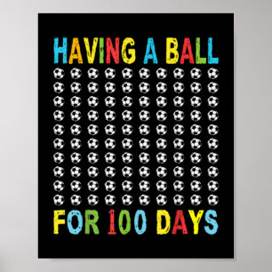 サッカー100日目の少年のための学校の日100日オライツ ポスター