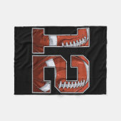 サッカー12誕生日少年12歳Bda フリースブランケット (正面(横))