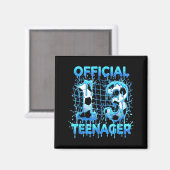 サッカー13歳の誕生日アイスクリームドリップ公式ティーナ マグネット (正面/裏面)