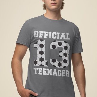 サッカー13誕生日公式10代の若者13年 Tシャツ