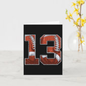 サッカー13誕生日少年13歳B カード (黄色い花)