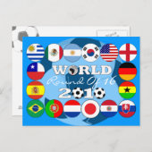 サッカー16か国国旗ポストカードW杯 ポストカード (正面/裏面)