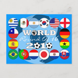 サッカー16か国国旗ポストカードW杯 ポストカード