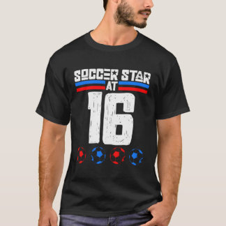 サッカー16サッカーの私のサッカーのスター Tシャツ