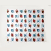 サッカー17歳誕生日男子 | ステップリピート背景 タペストリー (正面(横))