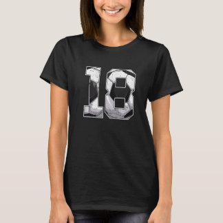 サッカー18誕生日少年18歳Bda Tシャツ