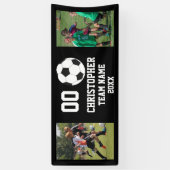 サッカー2フォトコラージチーム名 横断幕 (縦)