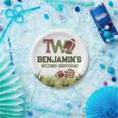 サッカー2年目のダウンサッカーBIrthdayパーティー ペーパープレート (パーティー)