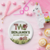 サッカー2年目のダウンサッカーBIrthdayパーティー ペーパープレート (パーティー)