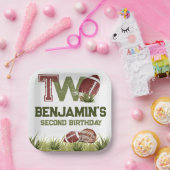 サッカー2年目のダウンサッカーBIrthdayパーティー ペーパープレート (パーティー)