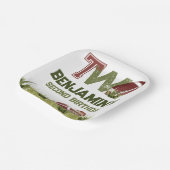 サッカー2年目のダウンサッカーBIrthdayパーティー ペーパープレート (傾斜あり)