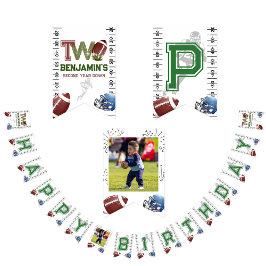 サッカー2年目のダウン誕生日 バンティングフラッグ