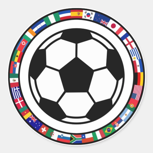 サッカー2010 ラウンドシール (正面)