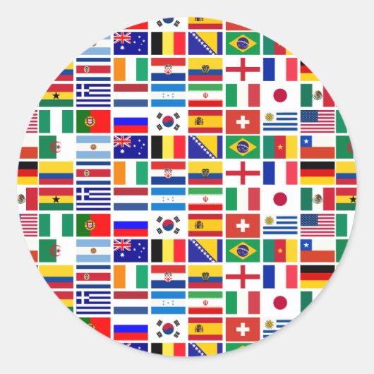 サッカー2014パターン ラウンドシール (正面)