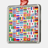 サッカー2014フラグパターン メタルオーナメント (左)