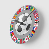 サッカー2018年 ラウンド壁時計 (傾斜)