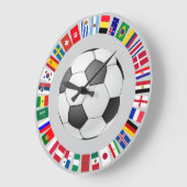サッカー2018年 ラージ壁時計 (傾斜)