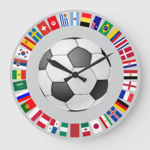 サッカー2018年 ラージ壁時計