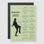 サッカー2025カレンダー磁気カード (正面/裏面)