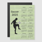 サッカー2025カレンダー磁気カード (正面/裏面)