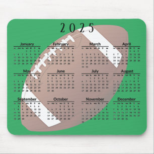 サッカー2025カレンダー マウスパッド